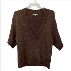 Carolyn Taylor wool/mohair blended short sleeve sweater